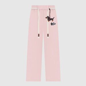 B.Sure Puppy Embroidered Pink Trousers